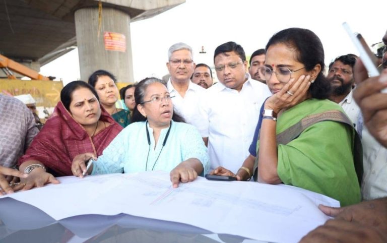 खा. सुप्रिया सुळे यांच्याकडून कात्रज पुलाची पाहणी; नागरिकांच्या अडचणी लवकरच सुटणार