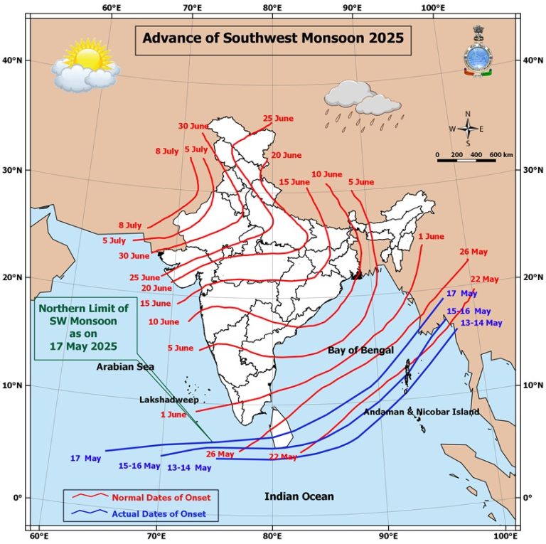 मान्सूनचा वेगवान प्रवास; मालदीव, श्रीलंकेत दाखल, अरबी समुद्रात चक्रीवादळाची शक्यता