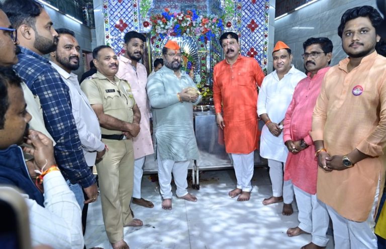 भाजप शहराध्यक्ष धीरज घाटे यांनी घेतले रेणुका मातेचे दर्शन