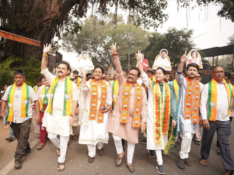 राघवेंद्र बाप्पू मानकर यांच्यासह भाजप उमेदवारांच्या प्रचाराला उदंड प्रतिसाद