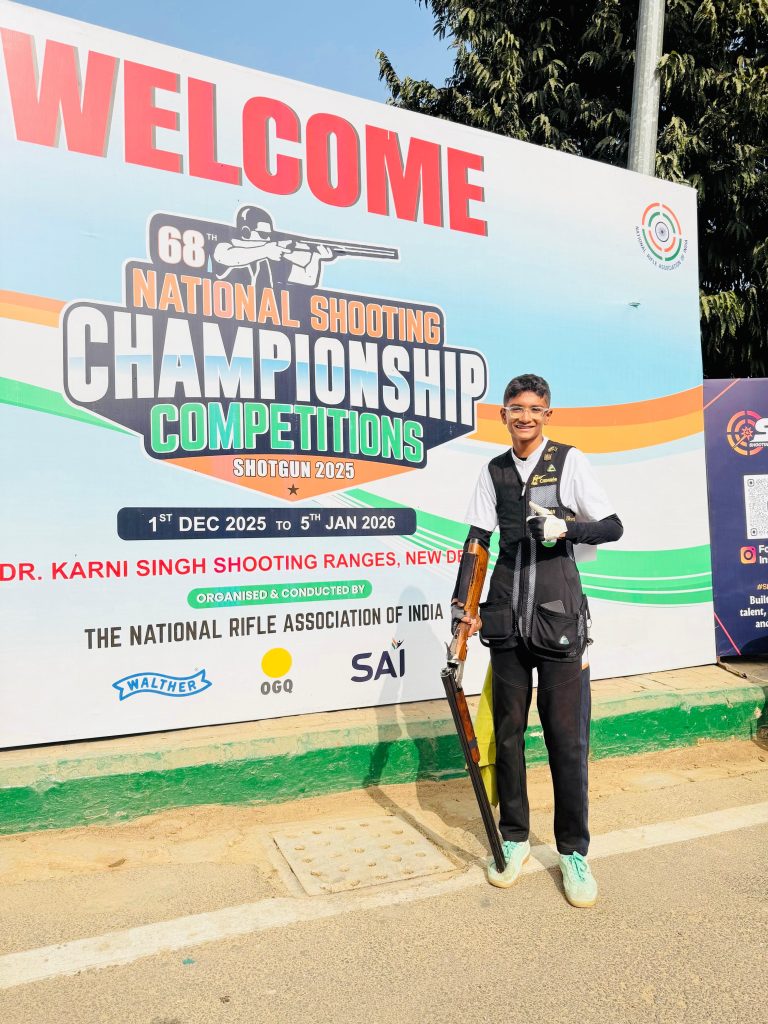 ६८व्या राष्ट्रीय शॉटगन नेमबाजी स्पर्धेत युवान भोरेची चमकदार कामगिरी; ‘निष्णात नेमबाज’ होण्याचा मान