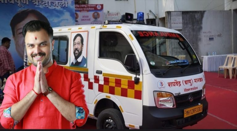 उमेदवारांच्या आलिशान गाड्यांच्या चर्चेत ही ‘माणुसकीची गाडी’ ठरतेय लक्षवेधी