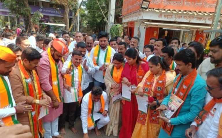 प्रभाग क्रमांक ३८ मध्ये भाजपच्या उमेदवारांचा प्रचाराचा श्रीगणेशा