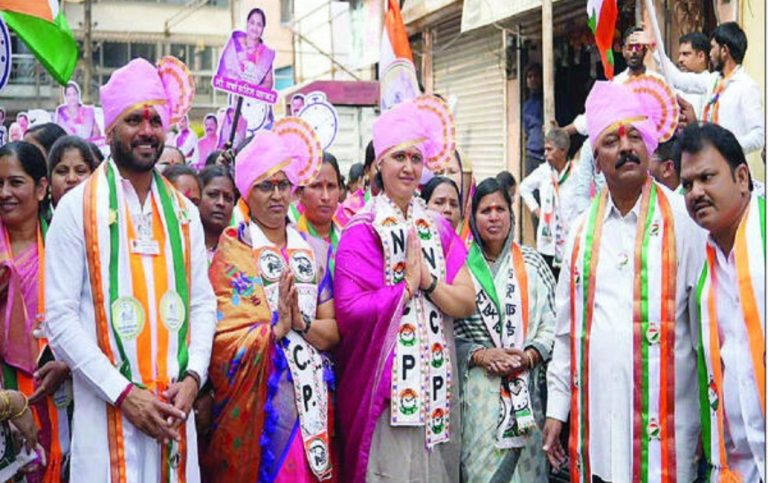 प्रभाग ४० मध्ये राष्ट्रवादी काँग्रेसचा दमदार प्रचार; चारही उमेदवारांचे भव्य शक्तिप्रदर्शन